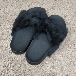 Pink Victoria's Secret furry slides